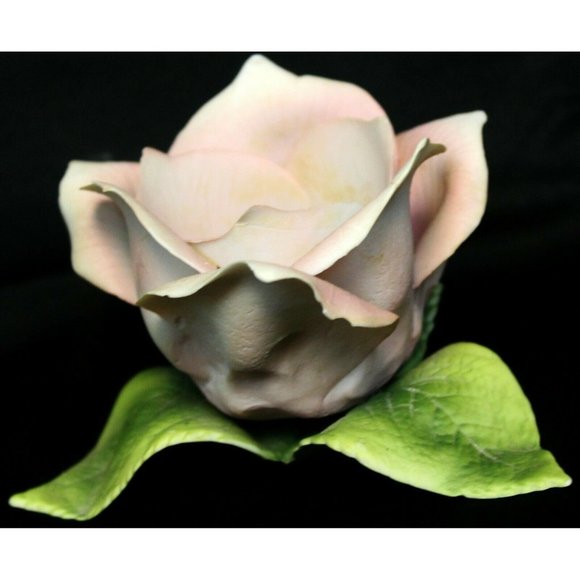 VTG George Good Co Light Pink Porcelain Rose Flower Tealight Holder Figurine - Picture 6 of 12